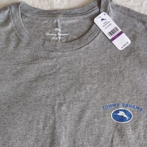 Tommy Bahama Heather Gray T-Shirt with Blue Logo